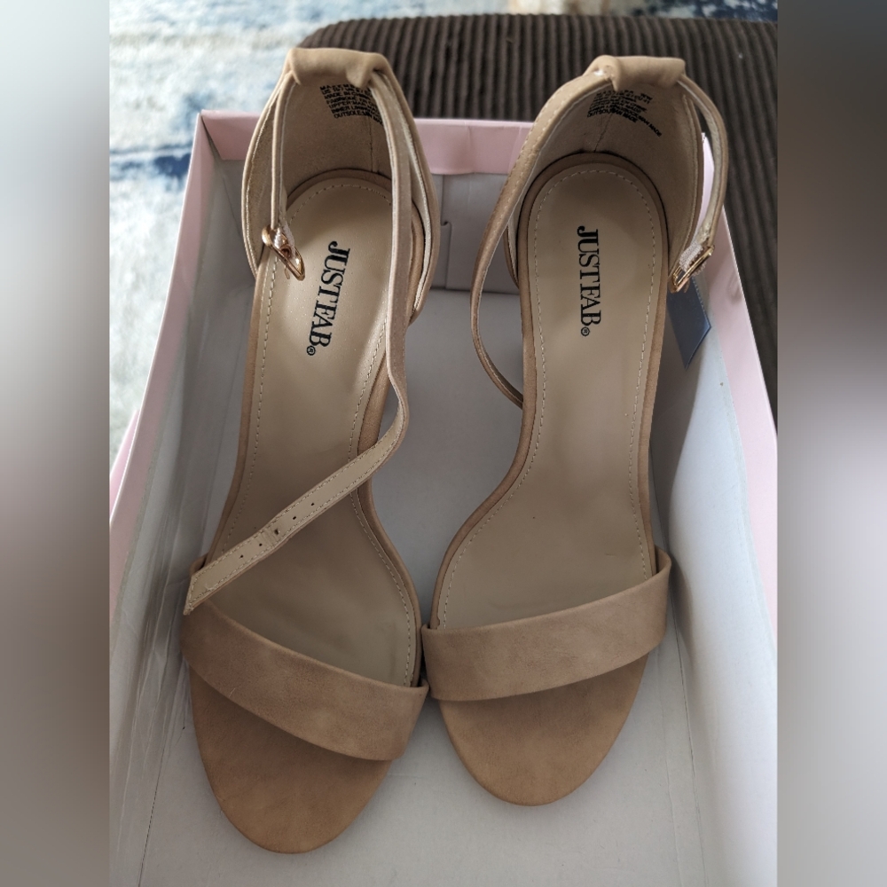 Tan Block Heels